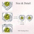 wholesale 925 Sterling Silver Birthstone Heart Stud Earrings Jewelry Gifts for Women-0-33