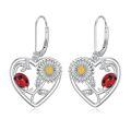 wholesale 925 Sterling Silver Ladybug Sunflower Heart Drop Earrings Gift for Women-0-0