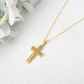 wholesale 14K Gold Solid Tree of Life Cross Pendant Necklace Jewelry for Women-0-3