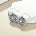 wholesale 925 Sterling Silver Celtic Knot Compass Dangle Drop Earrings Jewelry-0-2