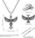 wholesale 925 Sterling Silver Eagle Cross with American Flag Design Pendant Necklace for Men & Women-0-1