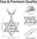 wholesale 925 Sterling Silver Star of David Evil Eye Pendant with Birthstone-0-4