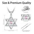 wholesale 925 Sterling Silver Star Of David Pendant With Green Eye Design-0-4