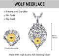 wholesale 925 Sterling Silver Tiger Head Gold Eye Pendant Necklace Animal s for Men-0-2