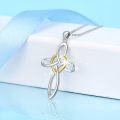 wholesale Gold 14K Gold Celtic Knot Cross Infinity Love Heart Pendant Necklace-0-20