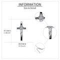 wholesale 925 Sterling Silver Crucifix Saint Benedict Medal Cross Pendant Necklace for Women and Men-0-4