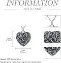 wholesale TOUPOP Heart Urn Necklace For Ashes 925 Sterling Silver Cremation Jewelry Keepsake Necklaces Memorial Sympathy Gifts For Women Mom Wife -0-5
