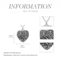 TOUPOP 925 Sterling Silver Heart Urn Necklace For Ashes Memorial Keepsake-0-5