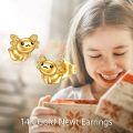 wholesale 14K Gold Cute Axolotl Stud Earrings for Girls and Women - Animal Idea-0-4