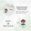 wholesale 925 Sterling Silver Green Enamel Frog Stud Earrings for Women Girls Gifts 3D Cartoon Animal Jewelry Accessories-0-2