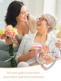 wholesale 925 Sterling Silver Heart Pendant With Rose And Mom Engraving-0-2