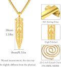 wholesale Gold 925 Sterling Silver Skull Bullet Hourglass Cylinder Urn Necklace for Ashes Jewelry Memorial Keepsake Pendant with Funnel and Fill Tool 24 Chain -0-2