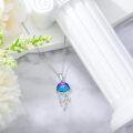 wholesale 925 Sterling Silver Blue Purple Jellyfish Pendant Necklaces for Women Gifts-0-4