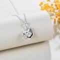 wholesale 925 Sterling Silver Dog Pendant Necklace for Women Girls Mothers Day Gift Animal Charm Jewelry 48cm Chain Length-0-2