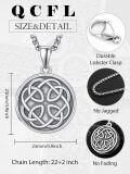 wholesale 925 Sterling Silver Celtic Knot Photo Locket Pendant Necklace for Men Memory Keepsake Gift-0-1