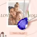 TOUPOP Sterling Silver Birthstone Necklace For Women Jewelry Gifts-0-1