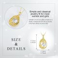wholesale Sterling Silver Yellow Gold Plated Gemstone Tree of Life Pendant Necklace-0-4
