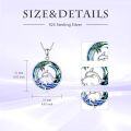 wholesale Sterling Silver Crystal Sea Turtle Ocean Palm Tree Pendant Jewelry-0-5