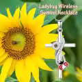 TOUPOP 925 Sterling Silver Crystal Cross Animal Necklace-0-5
