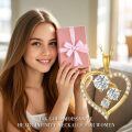 wholesale 14K Gold Yellow Diamond Heart Pendant Necklaces for Women 1CTTW-0-2