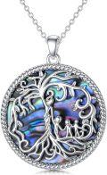 wholesale TOUPOP Christmas Gifts For Mom Tree Of Life Mother Necklace 925 Sterling Silver Mother And Daughter/son Jewelry Birthday Gifts For Women Grandma Wife -0-0