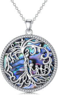 wholesale TOUPOP Christmas Gifts For Mom Tree Of Life Mother Necklace 925 Sterling Silver Mother And Daughter/son Jewelry Birthday Gifts For Women Grandma Wife -undefined