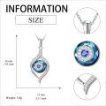 wholesale 925 Sterling Silver Evil Eye Pendant Necklace Blue/Purple/White/Multi Eyes Luck Amulet Ojo Turco  for Women Girls Daughter Mother-0-4