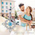 wholesale 925 Sterling Silver Celtic Knot Birthstone Pendant Necklace Wiccan Gift-0-3