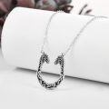 wholesale 925 Sterling Silver Horse Head Necklace Celtic Knot Pendant Chain Gift for Women Men-0-3