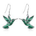 wholesale 925 Sterling Silver Hummingbird Necklace Wholesale Turquoise Inlay-0-5