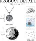 wholesale 925 Sterling Silver Round Pendant with Dragon and Egyptian Symbols for Men's Necklaces-0-2