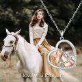 wholesale TOUPOP Horse Necklace 925 Sterling Silver Horse Jewelry -0-1