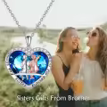 TOUPOP Sterling Silver Jewelry Sister Necklace Gift From Brother-0-1