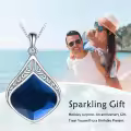 wholesale 925 Sterling Silver Moonstone Lapis Larimar Moss Agate Teardrop Filigree Pendant-0-56