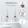 wholesale 925 Sterling Silver Birthstone Highland Cow Dangle Earrings Scotland Western Gift-0-1