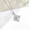 wholesale Sterling Silver Celtic Cross Witches Knot Pendant Necklace Amulet Gift-0-65