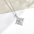 wholesale 925 Sterling Silver Moissanite Witches Knot Necklace Witch Jewelry for Women-0-65