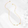 wholesale 14K Gold Crescent & Star Charm Necklace - Dainty  for Her (18)-0-3
