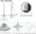 wholesale 925 Sterling Silver Star Opal Leverback Drop Earrings-0-4
