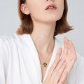 wholesale 14k Gold Snake Pendant Necklace With Black Onyx And Zircon Stones-0-3