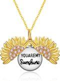 wholesale 925 Sterling Silver Winged Heart Pendant with Pink Cubic Zirconia and YOU ARE MY SUNSHINE Engraving - Mother's Day s for Her-0-0