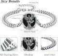 wholesale 925 Sterling Silver & Black Onyx St. Michael Bracelet for Men Women Police Military-0-4