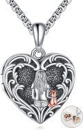 wholesale 925 Sterling Silver Heart Shaped Photo Frame Pendant Necklaces Gifts for Women-0-0
