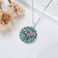 wholesale 925 Sterling Silver Natural Turquoise Elephant Pendant Necklace-0-4