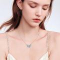 wholesale 925 Sterling Silver Abalone Shell Butterfly Pendant Necklace Minimalist Charm s for Her-0-3