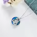 TOUPOP Sterling Silver Crystal Sea Turtle Necklace Ocean Jewelry Gift-0-1
