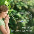 wholesale 925 Sterling Silver Evil Eye Blue Crystal Bracelet for Women's Fashion -0-1