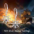 wholesale 925 Sterling Silver Anchor Drop Dangle Leverback Earrings - Nautical Ocean Theme s for Women Girls-0-3