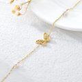 wholesale 14K Gold Butterfly Charm Pearl Anklet for Women and Girls - Elegant Jewelry Accessory-0-1