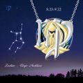 wholesale TOUPOP Constellation Necklace Zodiac Sign Pendant Necklaces With Circle Crystal Sterling Silver Jewelry Birthday Gifts For Women Girls -0-6